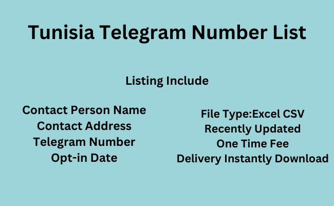 Tunisia Telegram Number List