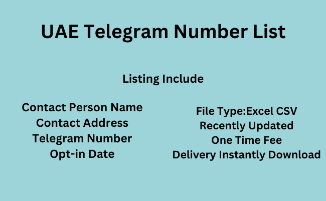 UAE Telegram Number List